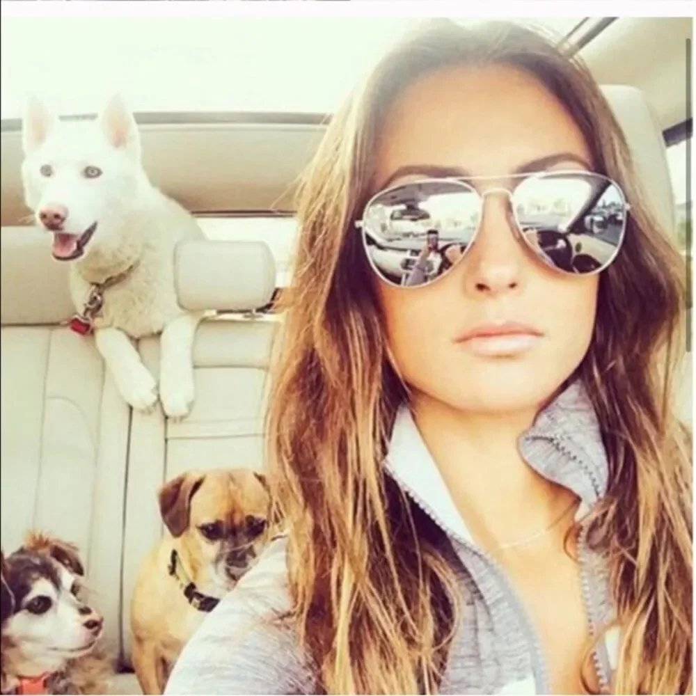 New Mirrored Silver Frame Sunglasses